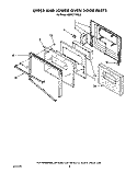 UPPER AND LOWER OVEN DOOR Diagram and Parts List for KEBS277XBL2  KitchenAid Wall Oven