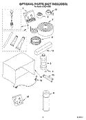 OPTIONAL  PARTS (NOT INCLUDED) Diagram and Parts List for ACQ214XM0  Whirlpool Air Conditioner