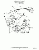 CONTROL PARTS Diagram and Parts List for ED5PVEXWS00  Whirlpool Refrigerator