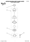UPPER HOUSING AND FLANGE PARTS Diagram and Parts List for GC2000PE2  Whirlpool Food Waste Disposer