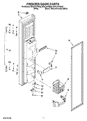 FREEZER DOOR PARTS Diagram and Parts List for ES5LHAXSA02  Whirlpool Refrigerator