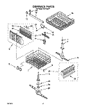 DISHRACK, LIT/OPTIONAL Diagram and Parts List for DU9450XY1  Whirlpool Dishwasher