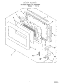 DOOR, LIT/OPTIONAL Diagram and Parts List for MC8131XEQ1  Whirlpool Wall Oven