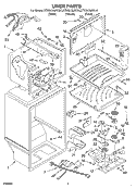 LINER Diagram and Parts List for KTRS21MJBL01  KitchenAid Refrigerator