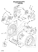 SECTION Diagram and Parts List for LEQ8000JQ2  Whirlpool Dryer