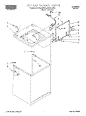 TOP AND CABINET Diagram and Parts List for RAB5232EW0  Roper Washer