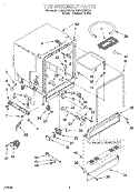TUB ASSEMBLY Diagram and Parts List for DU806CWDQ4  Whirlpool Dishwasher