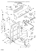 CONTROLS AND REAR PANEL Diagram and Parts List for TAWS800JQ1  Estate Washer