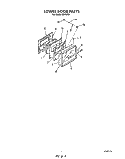 LOWER DOOR Diagram and Parts List for B9458B3  Roper Wall Oven