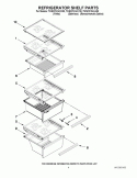 REFRIGERATOR SHELF PARTS Diagram and Parts List for 7WSC21C4XA00  Whirlpool Refrigerator