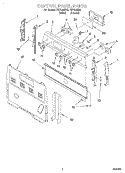 CONTROL PANEL Diagram and Parts List for FEP330EN0  Roper Range