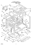 OVEN Diagram and Parts List for FGS385BL5  Roper Range