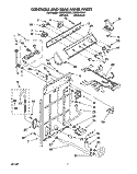 CONTROLS AND REAR PANEL Diagram and Parts List for LSR8244BW0  Whirlpool Washer