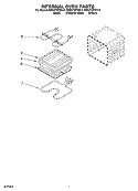 INTERNAL OVEN Diagram and Parts List for RBD275PDT13  Whirlpool Wall Oven