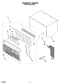 CABINET PARTS Diagram and Parts List for ACE119PR0  Whirlpool Air Conditioner