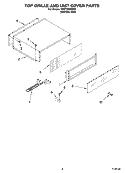 TOP GRILLE AND UNIT COVER PARTS Diagram and Parts List for KSSP48QMS00  KitchenAid Refrigerator