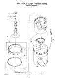AGITATOR, BASKET AND TUB Diagram and Parts List for GLA5580XSW0  Whirlpool Washer