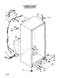 CABINET Diagram and Parts List for EV150NXWW03  Whirlpool Freezer