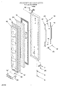 FREEZER DOOR Diagram and Parts List for 3XART700F00  Whirlpool Refrigerator