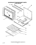 MICROWAVE COMPARTMENT Diagram and Parts List for KEMS377XBL1  KitchenAid Microwave Oven Combo