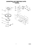 MAGNETRON AND TURNTABLE PARTS Diagram and Parts List for TMH14XMD2  Estate Microwave