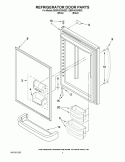 REFRIGERATOR DOOR PARTS Diagram and Parts List for GB9FHDXWQ02  Whirlpool Refrigerator