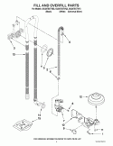 FILL AND OVERFILL PARTS Diagram and Parts List for GU2475XTVQ3  Whirlpool Dishwasher