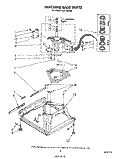 MACHINE BASE Diagram and Parts List for AL5143VG0  Whirlpool Washer