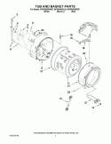 TUB AND BASKET PARTS Diagram and Parts List for WFW9450WL00  Whirlpool Washer