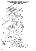COMPARTMENT SEPARATOR Diagram and Parts List for KTRS25QDAL00  KitchenAid Refrigerator