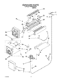 ICE MAKER Diagram and Parts List for 4YED2FHQKT01  Whirlpool Refrigerator