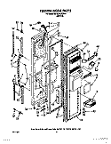 FREEZER DOOR Diagram and Parts List for 8ED25DQXXN00  Whirlpool Refrigerator