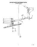 UPPER WASH AND RINSE Diagram and Parts List for KUDC220T6  KitchenAid Dishwasher