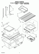 SHELF PARTS Diagram and Parts List for G2IXEFMWB00  Whirlpool Refrigerator