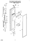 FREEZER DOOR Diagram and Parts List for 4ED27DQXBN00  Whirlpool Refrigerator