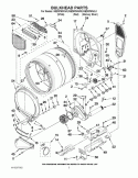 BULKHEAD PARTS Diagram and Parts List for WED9750WL0  Whirlpool Dryer