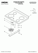 COOKTOP PARTS Diagram and Parts List for YIES366RS4  Whirlpool Range