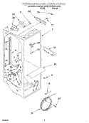 REFRIGERATOR LINER Diagram and Parts List for KSRE22FHBT02  KitchenAid Refrigerator