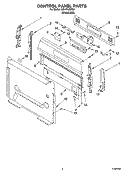 CONTROL PANEL PARTS Diagram and Parts List for GS475LEMS2  Whirlpool Range
