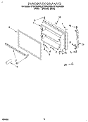 FREEZER DOOR, LIT/OPTIONAL Diagram and Parts List for ET19DKXDN03  Whirlpool Refrigerator