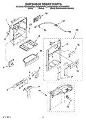 DISPENSER FRONT PARTS Diagram and Parts List for GC5NHAXSQ02  Whirlpool Refrigerator