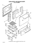 OVEN DOOR AND BROILER Diagram and Parts List for SF0100SRW7  Whirlpool Range