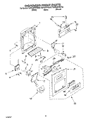 DISPENSER FRONT Diagram and Parts List for KSRG25FKBL04  KitchenAid Refrigerator