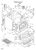 CABINET Diagram and Parts List for KGYW770BWH2  KitchenAid Dryer
