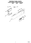 CONTROL PANEL PARTS Diagram and Parts List for KUDS02FRWH1  KitchenAid Dishwasher