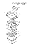 REFRIGERATOR SHELF Diagram and Parts List for 8ED22PWXXN00  Whirlpool Refrigerator
