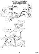 MACHINE BASE Diagram and Parts List for LST7233AQ0  Whirlpool Washer