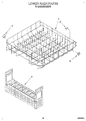 LOWER RACK Diagram and Parts List for KUDJ230Y3  KitchenAid Dishwasher