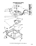 MACHINE BASE Diagram and Parts List for 6LA6300XTW2  Whirlpool Washer