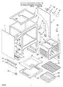 OVEN CHASSIS Diagram and Parts List for KGST300FAL1  KitchenAid Range